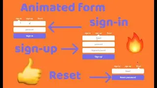 Animated Sign in / sign-up / Reset Form | Using HTML & CSS | By perfect coder