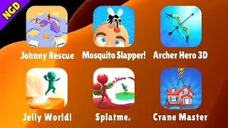 Johnny Rescue,Mosquito Slapper!,Archer Hero 3D,Jelly World!,Splatme.,Crane Master | New Games Daily