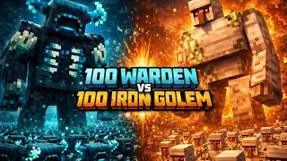 100 warden vs100 iron golem challenge #trendingvideo #viralvideo #minecraft 