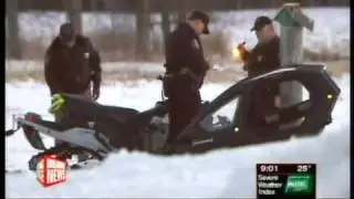Snowmobile crash, apparently caused by three year old
