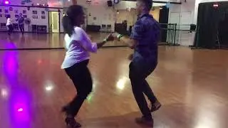 Hacene and Makeda dancing at Crown Dance Studio 2021