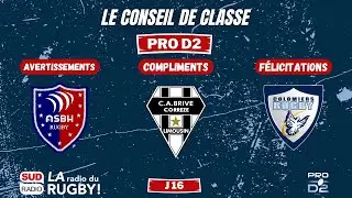 Le conseil de classe de la 16e journ&eacute;e de Pro D2