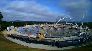 Fitzroy to Gladstone Pipeline - Aldoga Reservoir concrete pour - Timelapse video - September 2024