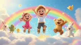 Clap your hands| Clap, Stamp, Jump! 🎶 | 3D Action Rhyme for Preschoolers | Kids Vibes Land Songs