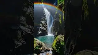 Crystal Waterfall Basin || #music #soundtrack #nature #shorts #video #viral #trending #viralvideo