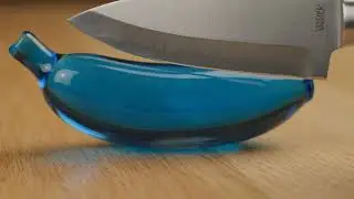 Glass bannana asmr cutting #food #likeandsubscribe 