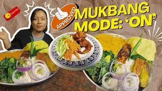 Extreme Spicy Daal saag fried egg plant mushroom pakauda & Chilly Mukbang 🌶🔥mukbang video nepali...