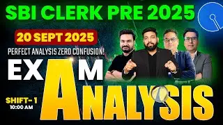 SBI Clerk Analysis 2025 🔎 SBI Clerk Shift 1st Analysis 2025 🔥 SBI Clerk Prelims Analysis 2025