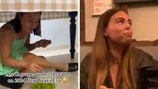 What is the 'grape theory' for New Year's Eve going viral on TikTok?