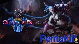 Jinx how to play pentakill 🤔🤔 (League of legends)