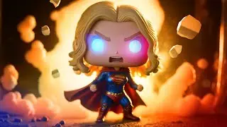 Funko style DC and Marvel superheroes