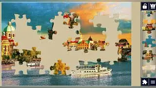 Scenic Vltava River and Buildings🧩 //stunning jigsaw puzzle game 🧩//@jigsawpuzzle45