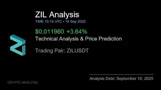 ZIL (ZILUSDT) Technical Analysis - Price Prediction & Buy or Sell September 18, 2025