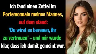 Ich fand einen Zettel im Portemonnaie meines Mannes: „Du wirst es bereuen, ihr zu vertrauen“
