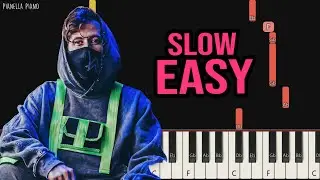 Alan Walker - Not Home | SLOW EASY Piano Tutorial by Pianella Piano