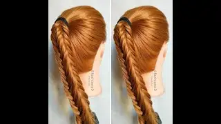 Easy Twit Fishtail Braid for Party | Twist Edge Fishtail Braid Video Tutorial