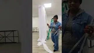 Tutorial on how to install a ceiling drape.