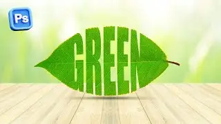 Typography  In Photoshop (FAST & EASY!) | Green Leaf Typography in Photoshop