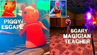 Scary Magician Teacher: Horror Teacher Game | PIGGY - Escape From Pig | 2 New Android Horror Games