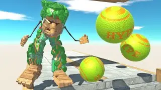 Italian Brainrot Animals Falling Balls Challenge in ARBS! 😱 Will They Survive?