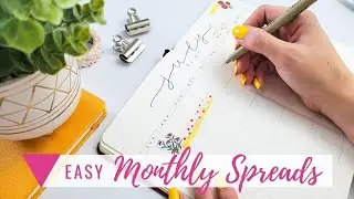 Easy and Minimalist Bullet Journal Spreads for the Month of July