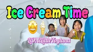 Ice cream time . Kids Activitie🤩 Easy way to make edible Slime #icecream  #playingwithus #science