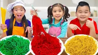 Espaguetis Coloridos del Restaurante de Emma Lyndon y Maddie | Jugar con Juguetes de Comida