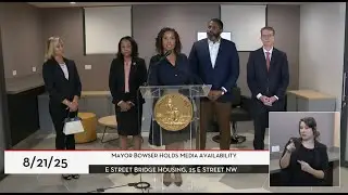 Mayor Bowser Previews E Street Non-Congregate Bridge Housing Program, 8/21/25