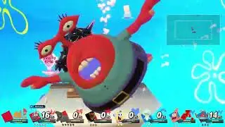 (TEAMS) TEAM SPONGEBOB VS OVERSIZED FIGHTERS & GIGA BOWSER!?