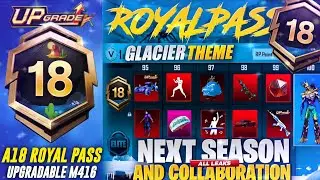 ✅A18 ROYAL PASS & 1 TO 100 RP FREE REWARDS😍| NEXT PRIZE PATH IN BGMI🔥| A18 ROYAL PASS LEAKS🤯| PUBGM