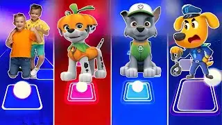 Blippi VS Marshall VS Rocky VS Sheriff Labrador Paw Patrol Coffin Dance Tiles Hop Edm Rush