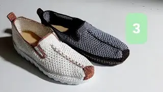 stylish 😍 Wonderful shoe knitting  DIY Hand Work Tutorial part-03.#crochet#shoes#knitting