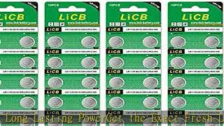 LiCB 40 Pack LR1130 AG10 Batteries 1.5V Alkaline Button Cell Battery