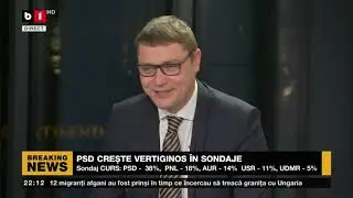 DOSAR DE POLITICIAN.  SONDAJ CURS: PSD - 38%, PNL -18 %, AUR- 14 %, USR -11%, UDMR - 5%, P2/2