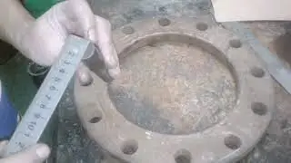(Ship fitter job)How to lay - out a flange/ gasket with 12 holes with out using a formula? vlog #11