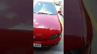 Red Honda civic EG hatchback