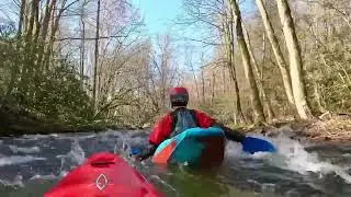 Whitewater Kayaking the Beautiful Oconaluftee River in Great Smoky Mountains National Park.