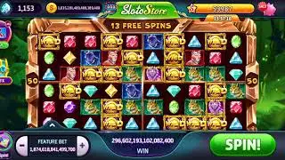 Slotomania SlotoFigz Crystal Cave Set Silver Lion 1.8Q Bet Free Spins #slotomania #SlotoFigz