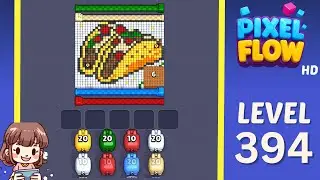 Pixel Flow Level 394 Solution Walkthrough