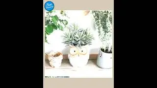 Plant Pot Planter Owl Natural
