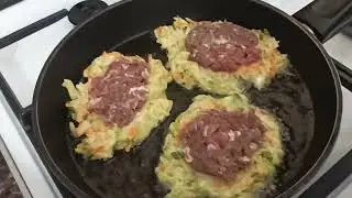 лёгкий быстрый вкусный ужин из кабачков за 15 минут