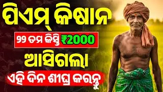 Pm Kisan 22th Installment Final Date 2026 || Pm Kisan Money Credit Date 2026 || Odisha Prime