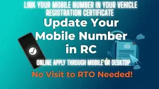 How to update mobile number in RC | UPDATE MOBILE NUM. IN RC Update mobile number in RC Book online