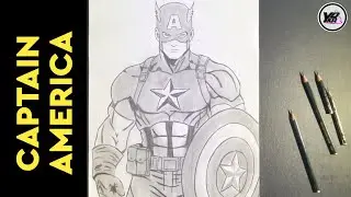 Drawing CAPTAIN AMERICA | Drawing Pencil | Drawing Anime & Superhero | Easy Drawing Tutorial
