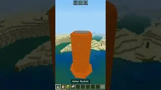 build a big cobblestone tower (sand biome) #youtube #minecraftpe #minecraftshorts #boomergamer
