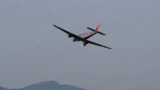 Flying with rc 2.5m Junkers JU52 with magnum four stroke.