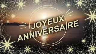Joyeux Anniversaire - Jolie carte avec soleil et la mer