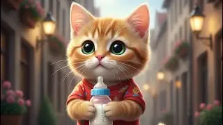 Super Cute Baby Kitten Drinking Milk 🍼🐾 #CuteShorts #PetVideos #FluffyKitten #CatStyle
