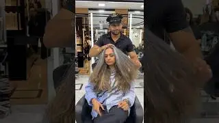 Best hair colour for natural Gary hair #sunnyhairport #haircolor #hairtransformation #haircare