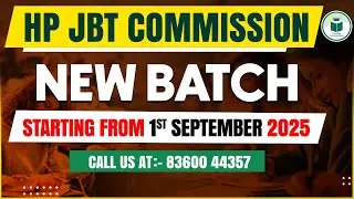 🚨 HP JBT COMMISSION New Batch Starting from 01st Sept 2025 | Register Now with CIVILSTAP! 🔥